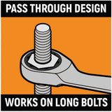 GearWrench 85141 14 Pc. 72-Tooth 12 Point Flex Head Ratcheting Combination SAE/Metric Wrench Set - 12