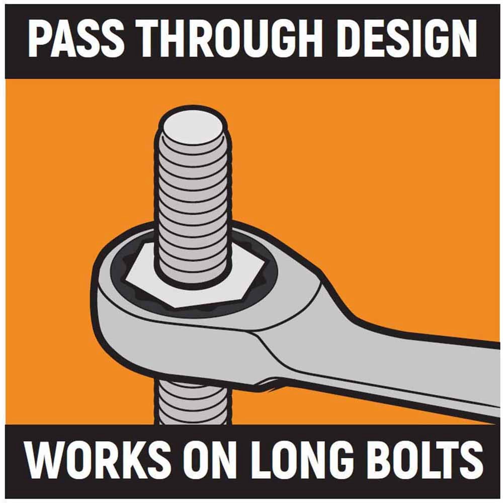 GearWrench 85999 13 Pc. 72-Tooth 12 Point XL GearBox Double Box Ratcheting SAE Wrench Set - 5