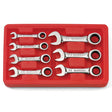 GearWrench 9507D 7 Pc. 72-Tooth 12 Point Stubby Ratcheting Combination SAE Wrench Set