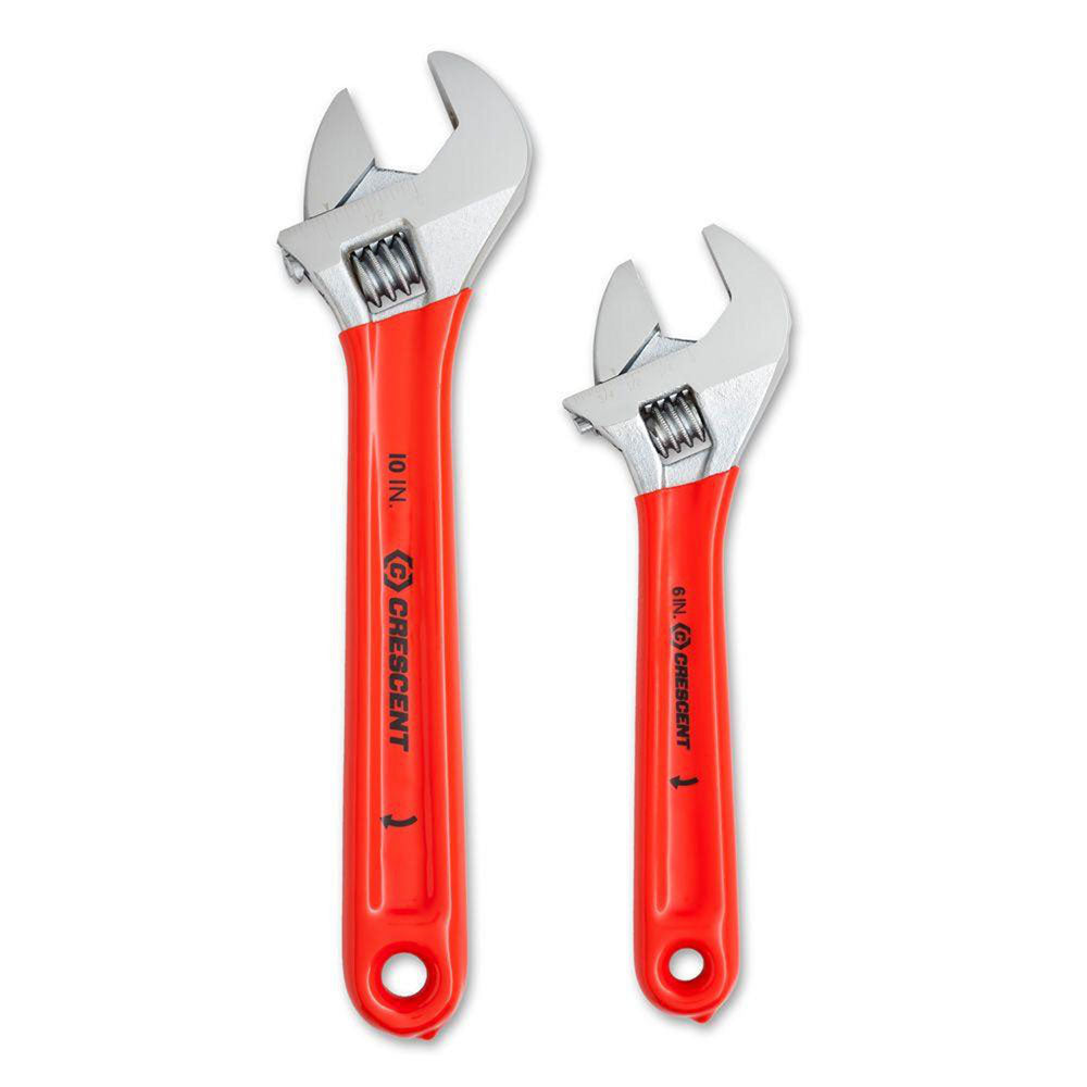 Crescent AC2610CVS 2 Pc. Adjustable Cushion Grip Wrench Set 6" & 10" - 2