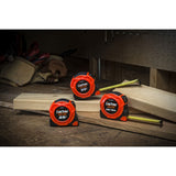 Crescent Lufkin AL748CMEN 25mm x 8m 700 Series Hi-Viz Orange Auto-Lock Yellow Clad Tape Measure - 4