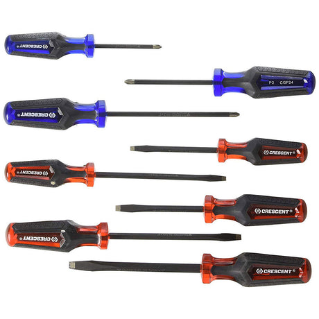 Crescent  CGPS8PCSET 8Pc. Phillips/Slotted Co-Molded Diamond Tip Screwdriver Set