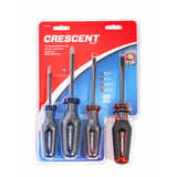 Crescent  CGS4PCSET 4Pc. Phillips/Slotted Co-Molded Diamond Tip Screwdriver Set - 2