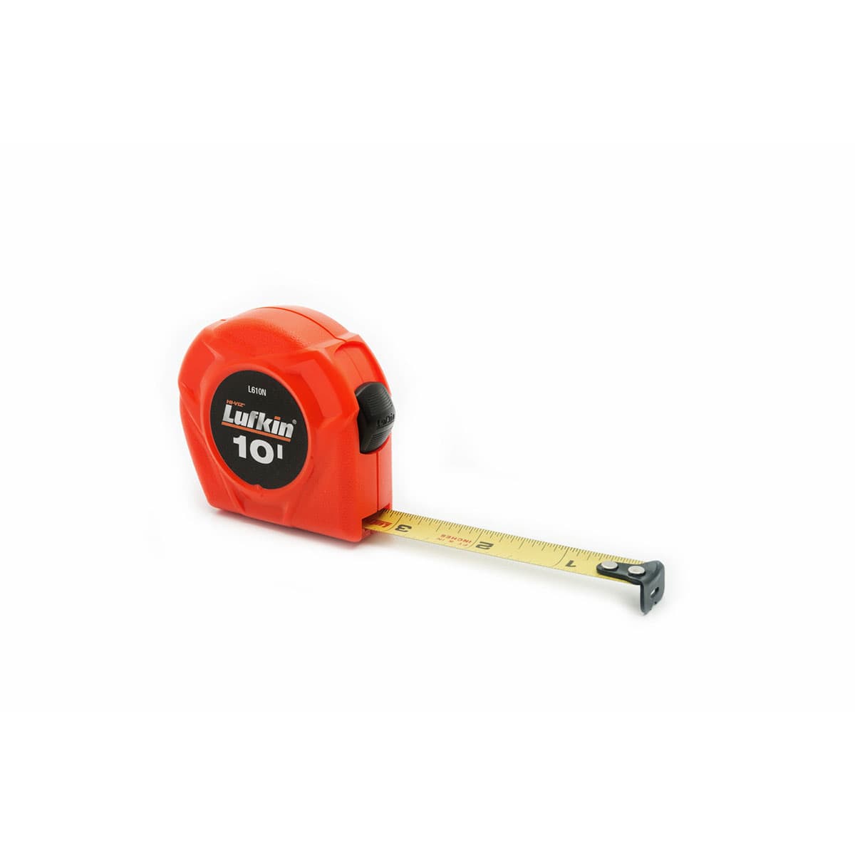 Crescent Lufkin L610N 1/2" x 10' Hi-Viz Orange Yellow Clad Power Return Tape Measure