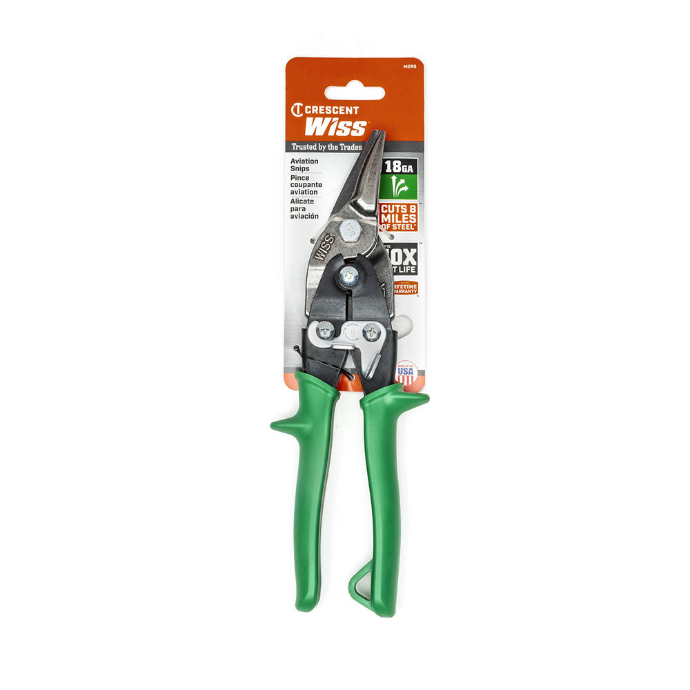 Crescent Wiss M2R 9-3/4" Straight and Right Cut Compound Action Aviation Snips - 4