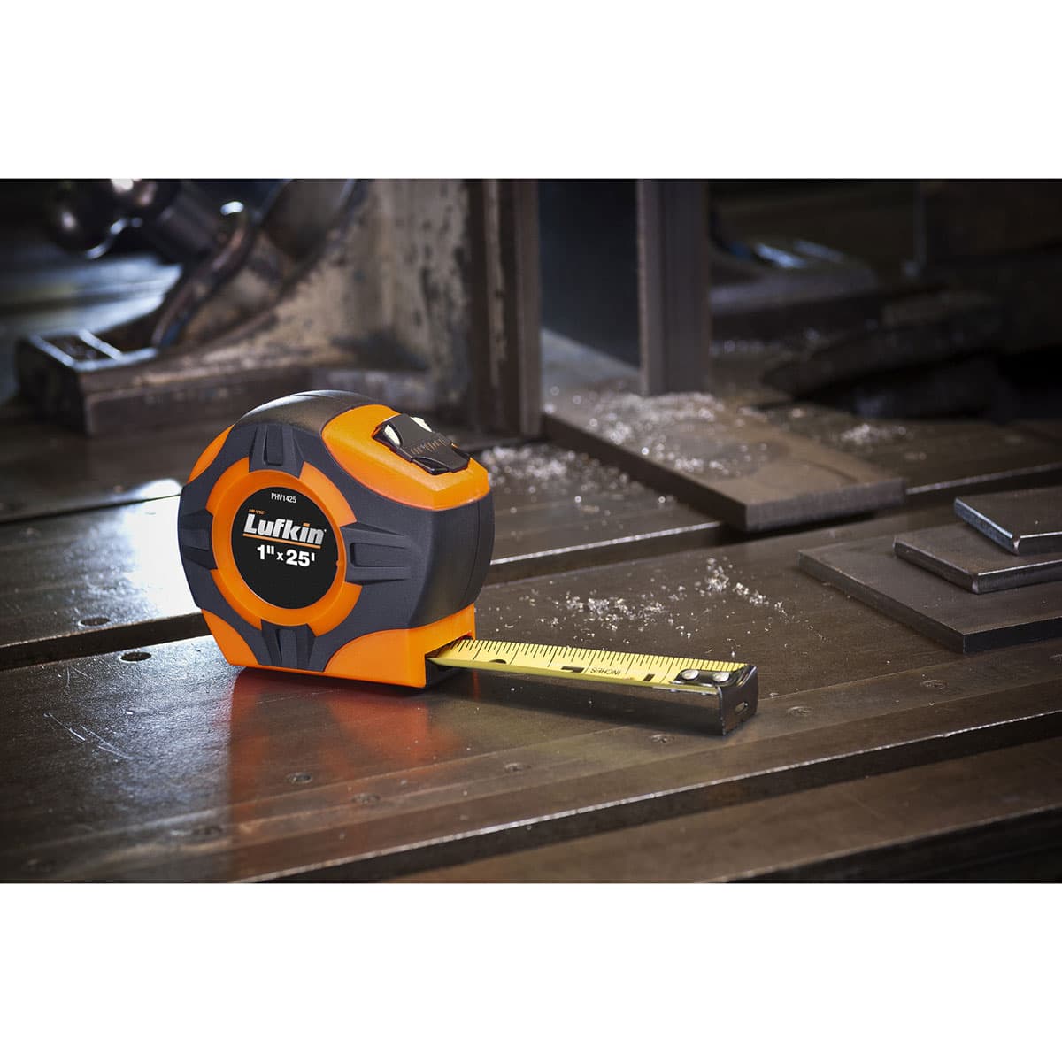 Crescent Lufkin PHV1312N 3/4" x 12' Hi-Viz Orange Yellow Clad A2 Blade Power Return Tape Measure - 2