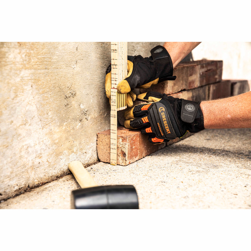 Crescent Lufkin T656N 5/8" x 6' Oversized Brick Mason Red End Wood Rule - 6