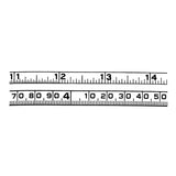 Crescent Lufkin W606PD 1/4" x 6' Executive Diameter Yellow Clad A19 Blade Pocket Engineer's Tape Measure - 2