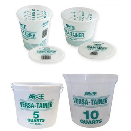 Argee RG522 5 Quart Clear Versa-Tainer Calibrated Measuring Bucket 8.75" D x 7" H