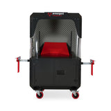 Armorgard SS7-T 54.7" x 30.7" x 74.8" Mobile Cutting Station Workstation with PVC Spark Curtains and Sound Deadening