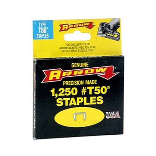 Arrow 50524 505 T50 5/16" Staples 1250 Pack