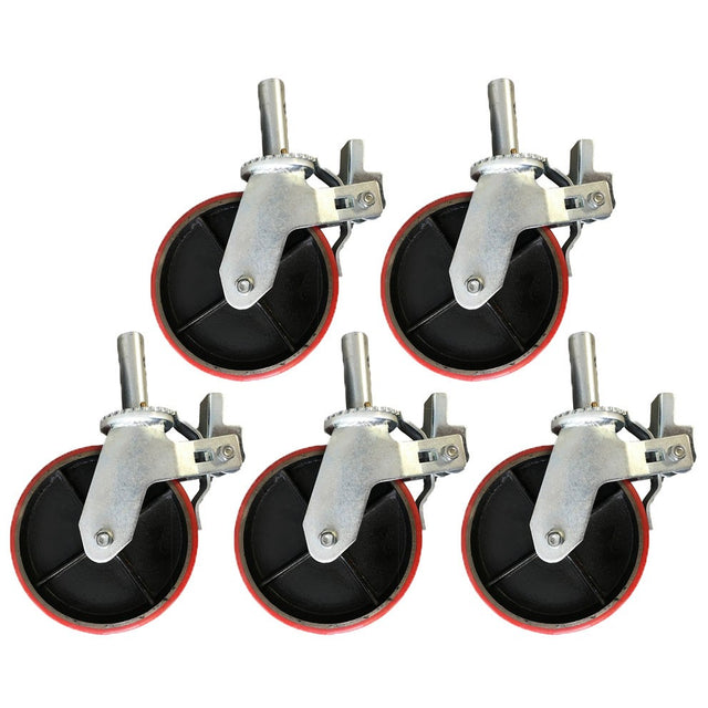 B&B Pipe Tools 3504 Urethane Swivel Caster Kit For Pn 3500 (5 Casters)