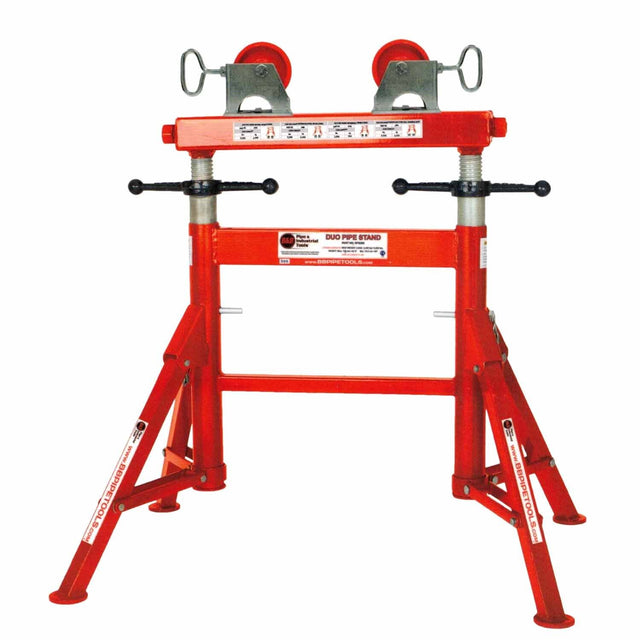 B&B Pipe Tools 4375 Height Adjustable Under Load Roller w/ Steel Wheels