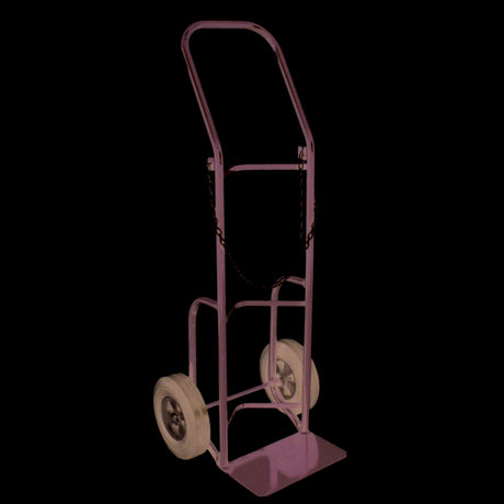 BB Sumner Carts & Buggies SCC12C-10P Single Cylinder Cart with Chain Lock and 10 in. Pneumatic Wheels for Gas Cylinders up to 12 in. Diameter