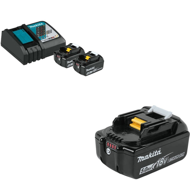 Makita BL1840BDC2X Starter Pack Kit W/ FREE BL1850B 5.0Ah Battery