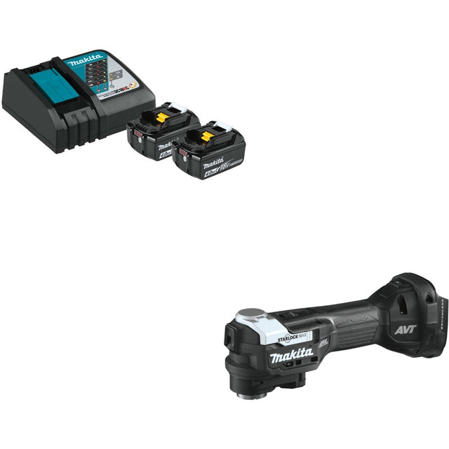 Makita BL1840BDC2X Battery & Charger Kit W/ FREE XMT04ZB Multi-Tool