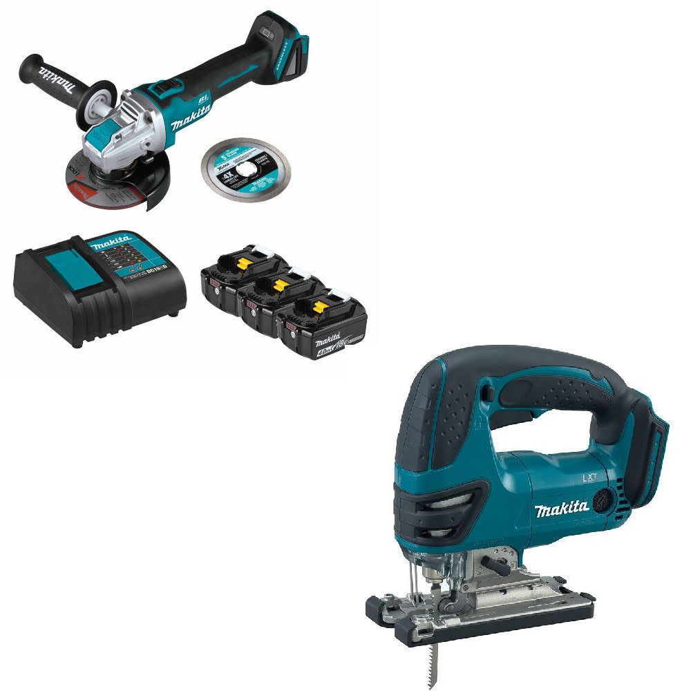 Makita BL1840BSCX3 18V LXT Li-Ion Starter Pack W/ FREE XVJ03Z 18V LXT Jig Saw