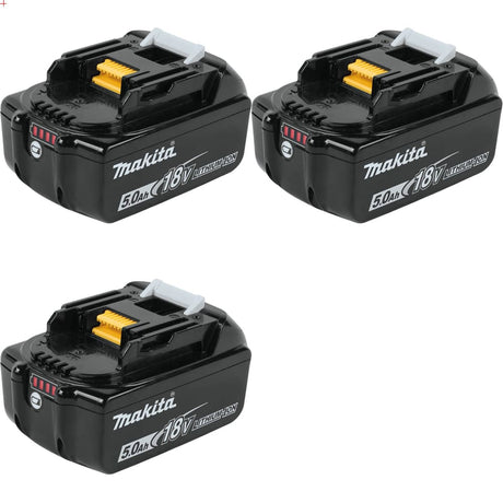 Makita BL1850B 18V LXT Lithium-Ion 5.0Ah Battery, 2-Pack w/ FREE EXTRA Battery