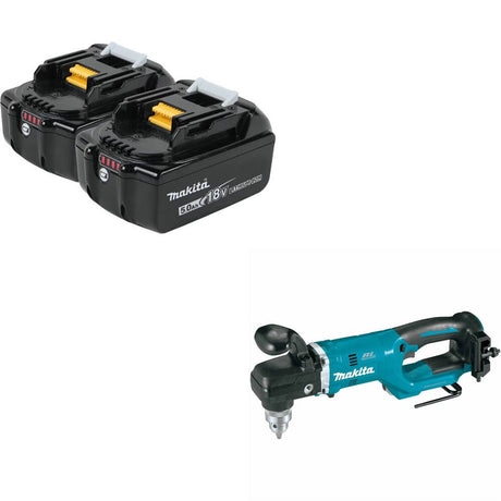 Makita XAD05Z 18V Right Angle Drill Kit W/ FREE BL1850B Battery, 2 Pack