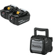 Makita BL1850B-2 5.0Ah Battery, 2 Pack Kit W/ FREE XRM08 Speaker