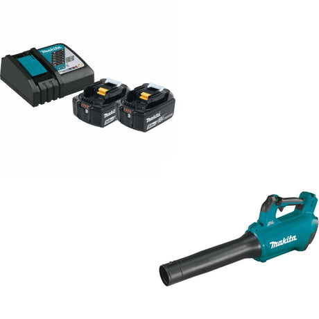 Makita BL1850BDC2X1 Battery & Charger Kit W/ FREE XBU03Z Blower