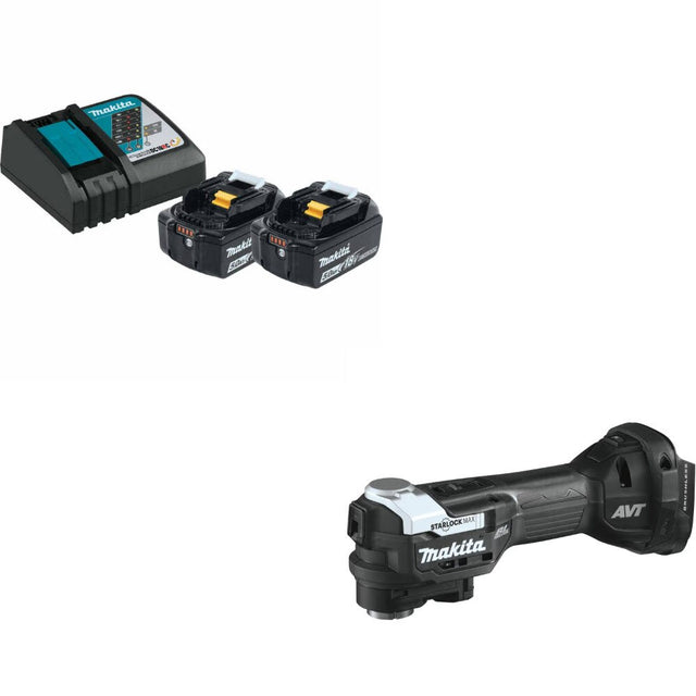 Makita BL1850BDC2X1 Battery & Charger Kit W/ FREE XMT04ZB Multi-Tool