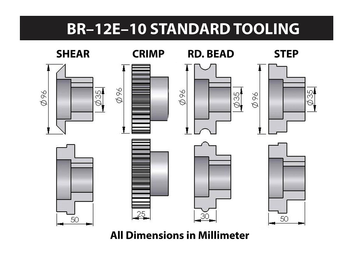 Baileigh Industrial BA9-1012430 Heavy Duty Bead Rolling Machine BR-12E-10 - 2