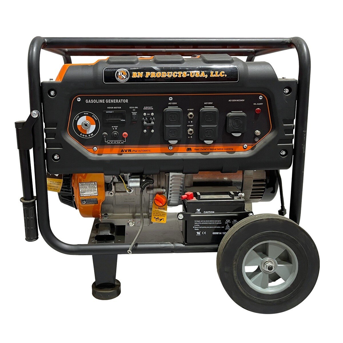 Benner-Nawman BNG5000 5000W Rated Gasoline Generator with Electric Start CARB Certified 48 x 40 x 29