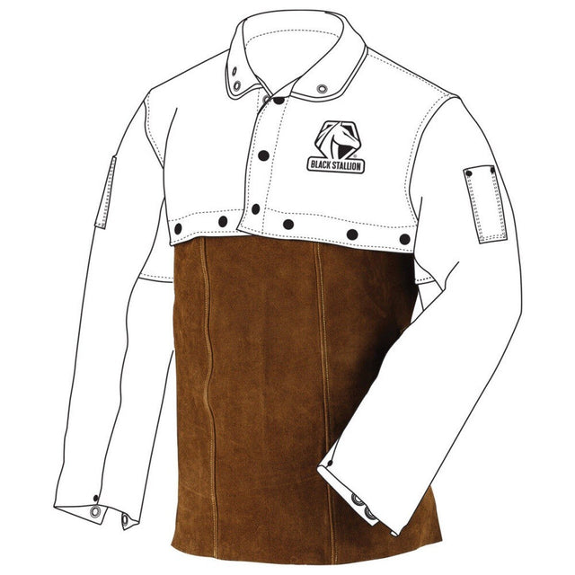 Black Stallion 24WA 24" Side Split Cowhide Leather Welding Bib