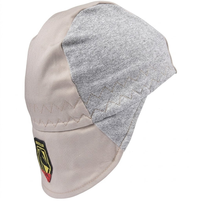 Black Stallion AH1630-GS-L FR Cotton Welding Cap, Gray/Stone Khaki, Large