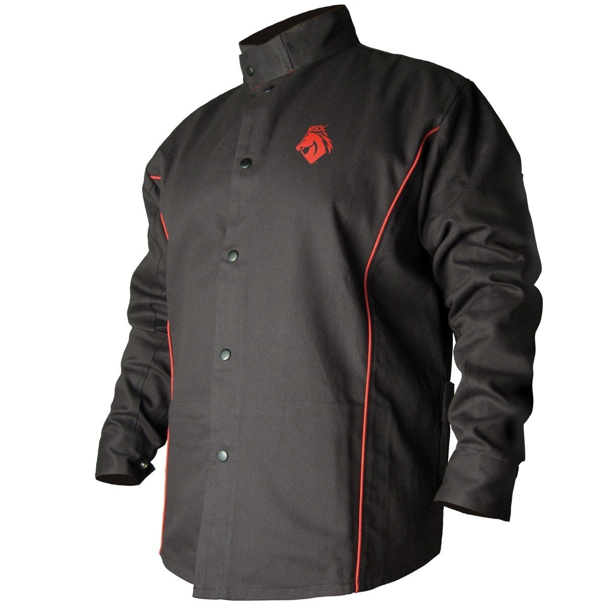 Black Stallion B9C-2X 9 oz FR Cotton Contoured Welding Jacket Black 2X