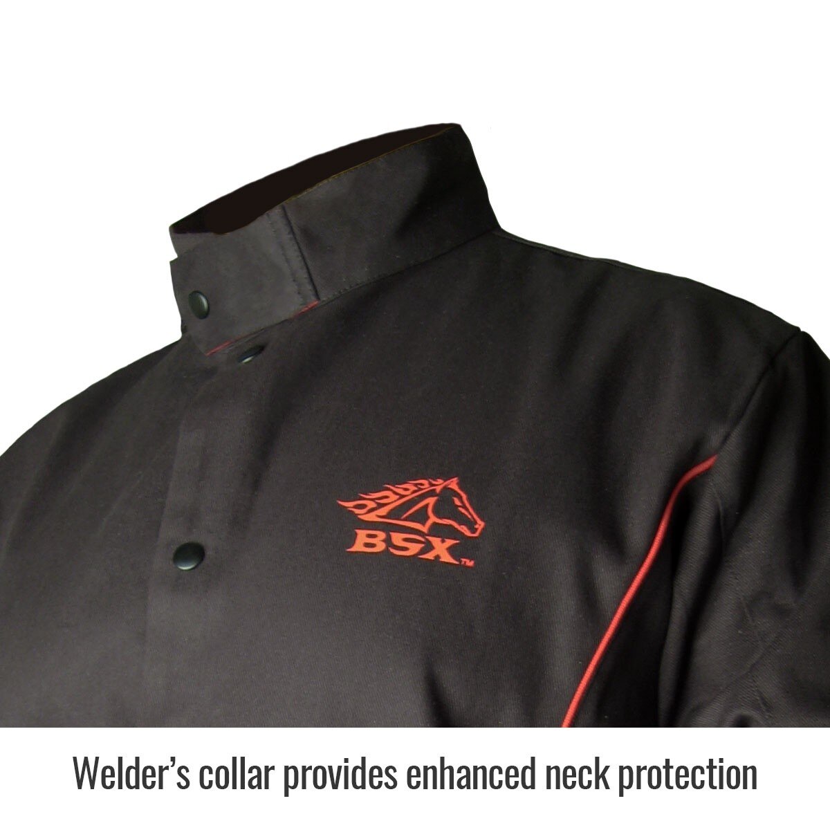 Black Stallion B9C-2X 9 oz FR Cotton Contoured Welding Jacket Black 2X - 2