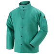 Black Stallion F9-36C-XL 36 Inch 9 oz FR Cotton Welding Jacket with Welder's Collar, Green (X-Large)