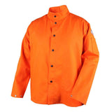 Black Stallion FO9-30C-3XL TruGuard 200 FR Cotton Welding Jacket 30 Inch Safety Orange 3XL (1 Pack)