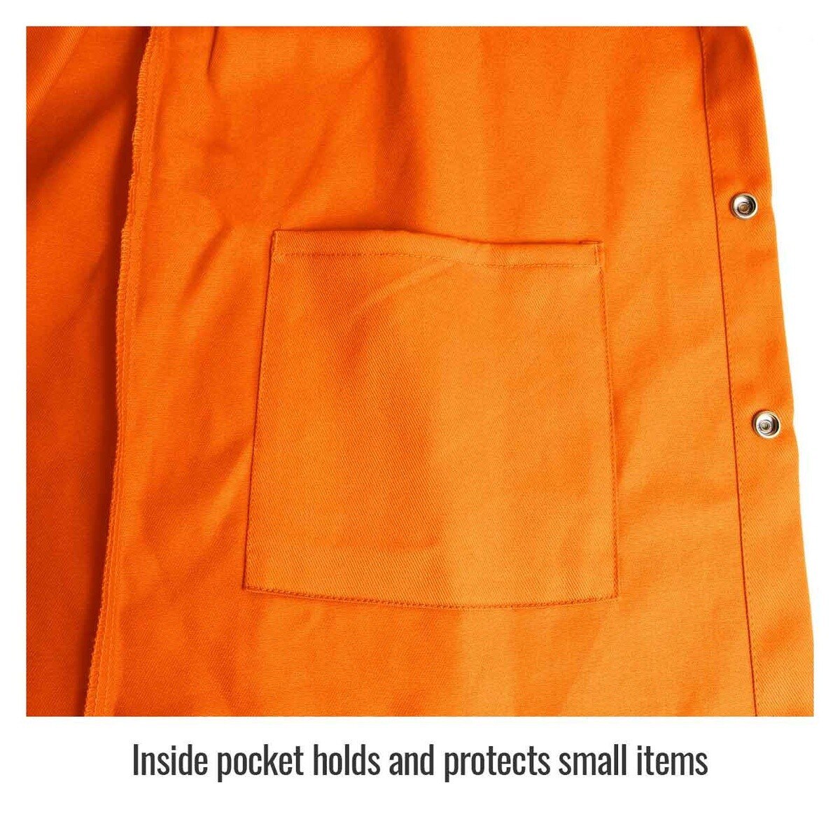 Black Stallion FO9-30C-3XL TruGuard 200 FR Cotton Welding Jacket 30 Inch Safety Orange 3XL (1 Pack) - 2