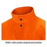 Black Stallion FO9-30C-3XL TruGuard 200 FR Cotton Welding Jacket 30 Inch Safety Orange 3XL (1 Pack) - 4