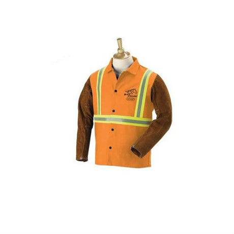 Black Stallion FO9-30C/BS/RTT-2X Cotton/Cowhide Coat with Reflectives, 2XL