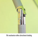 Black Stallion UB200-YEL 7.5' Diameter Core Flame-Resistant Industrial Umbrella Hi-Vis Yellow Lime - 2
