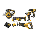 DeWalt DCK530P1 20V MAX Cordless Brushless Combo Kit with 5Ah Battery and Charger (5 Tools)