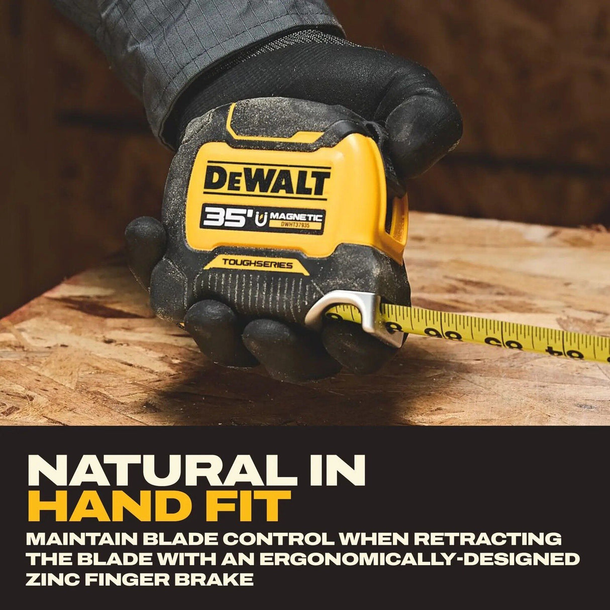 DeWalt DWHT37935S TOUGHSERIES 35' Magnetic Tape Measure with Removable Hook Magnet - 5
