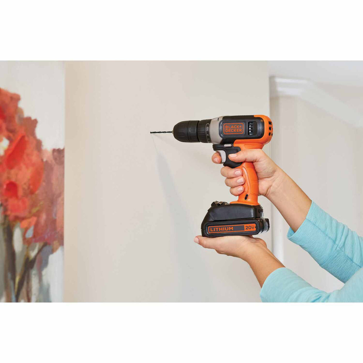 Black & Decker BCKSB62C1 20V MAX* Drill with 63 pc. Hand Tool and Accessory Home Project Kit - 12