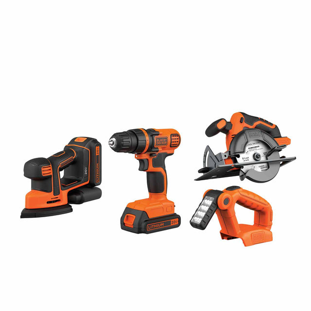 Black & Decker BD4KITCDCMSL 20V MAX Lithium 4 Tool Combo Kit (BD4KITCDCMSL)