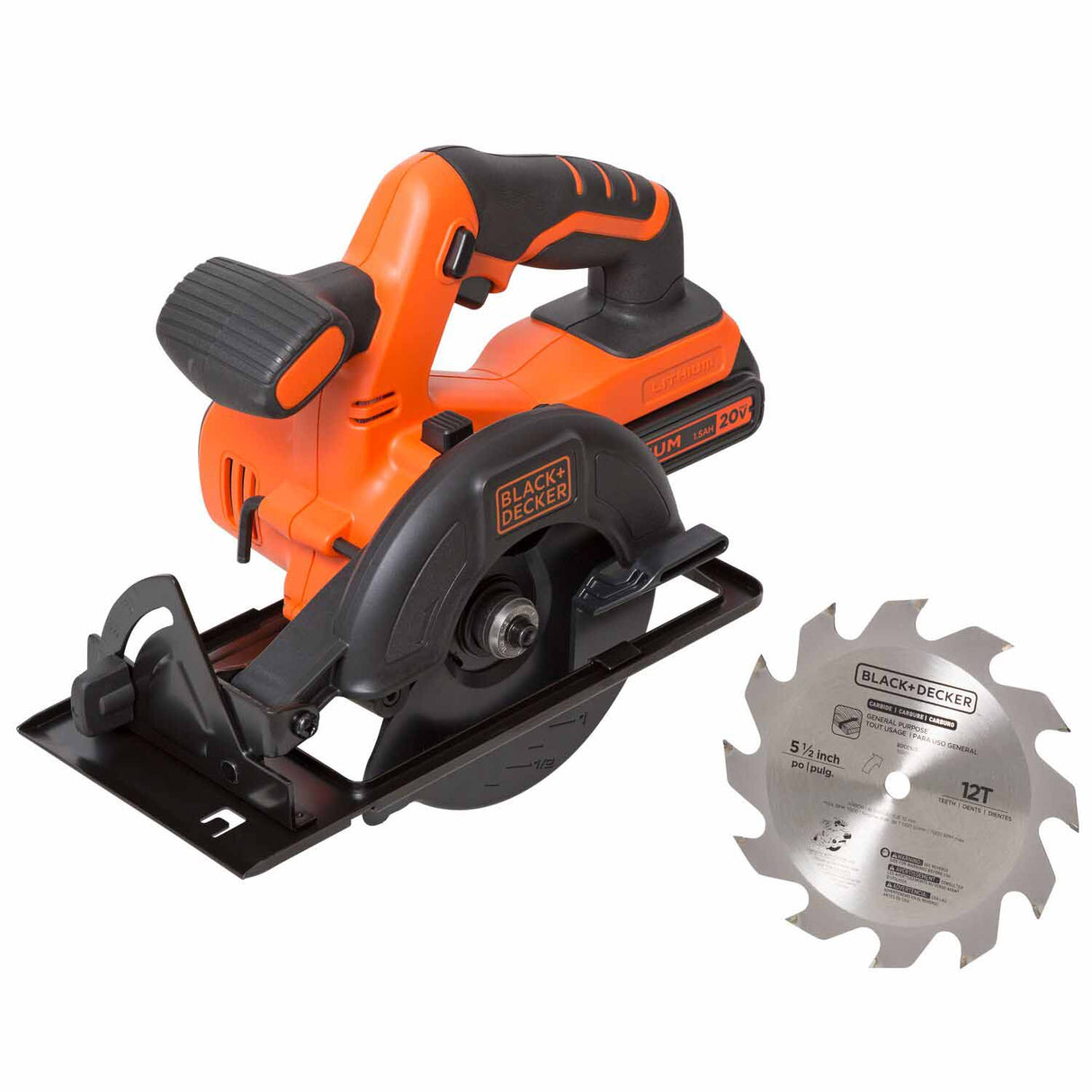 Black & Decker BDCD220CS 20V MAX* Lithium Ion Drill/Driver + Circular Saw Combo Kit - 3