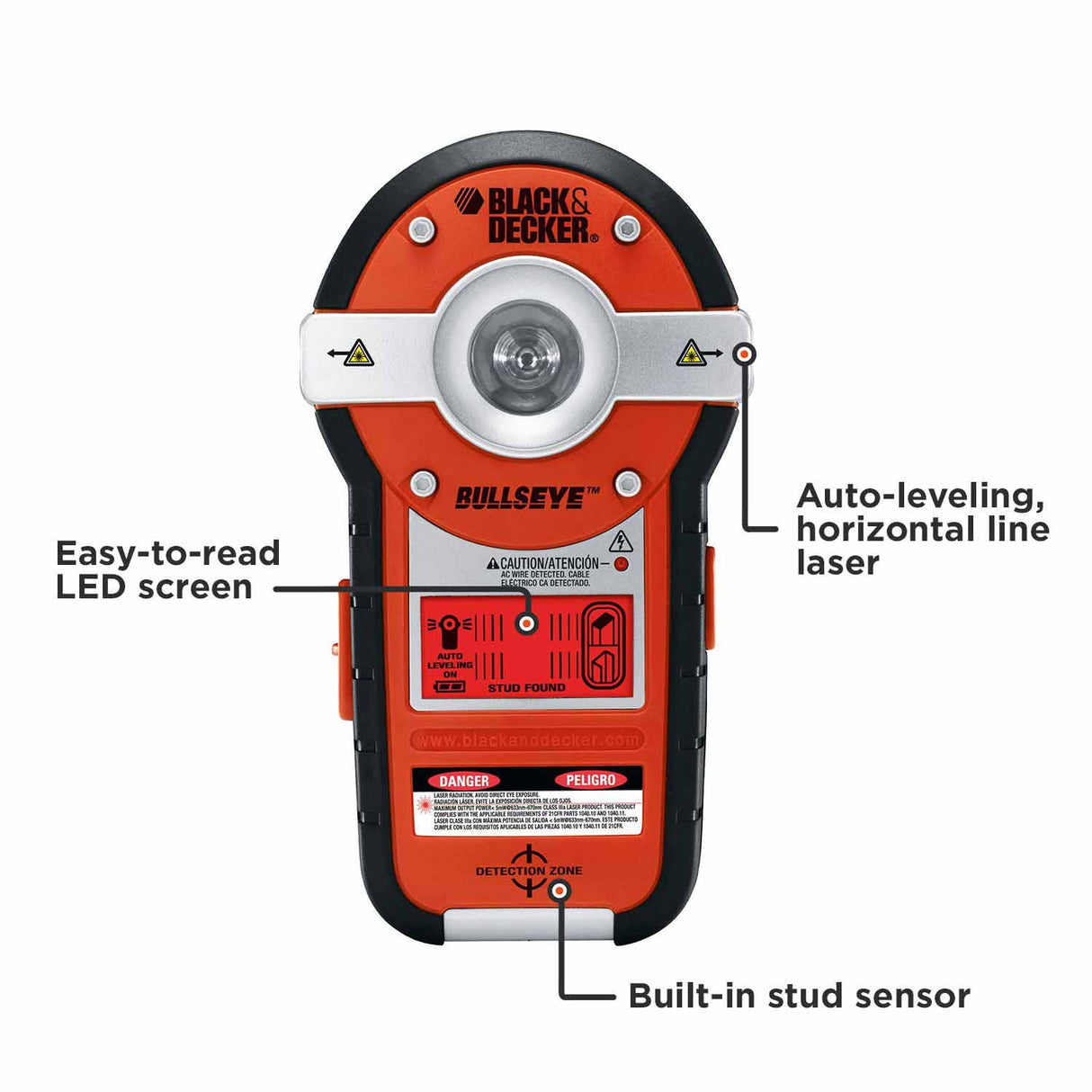 Black & Decker BDL190S Bullseye Auto-Leveling Laser with Stud Sensor - 5