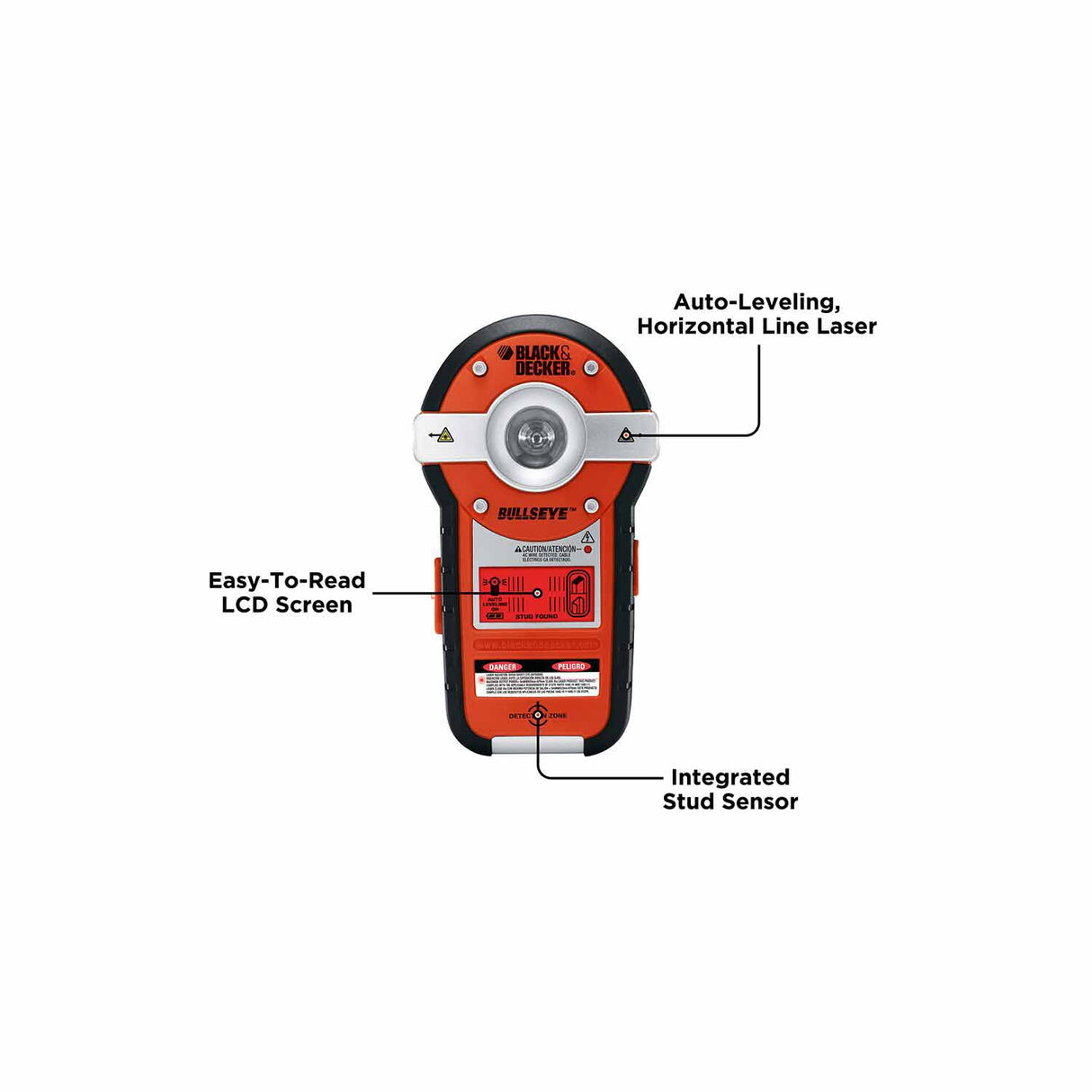 Black & Decker BDL190S Bullseye Auto-Leveling Laser with Stud Sensor - 6