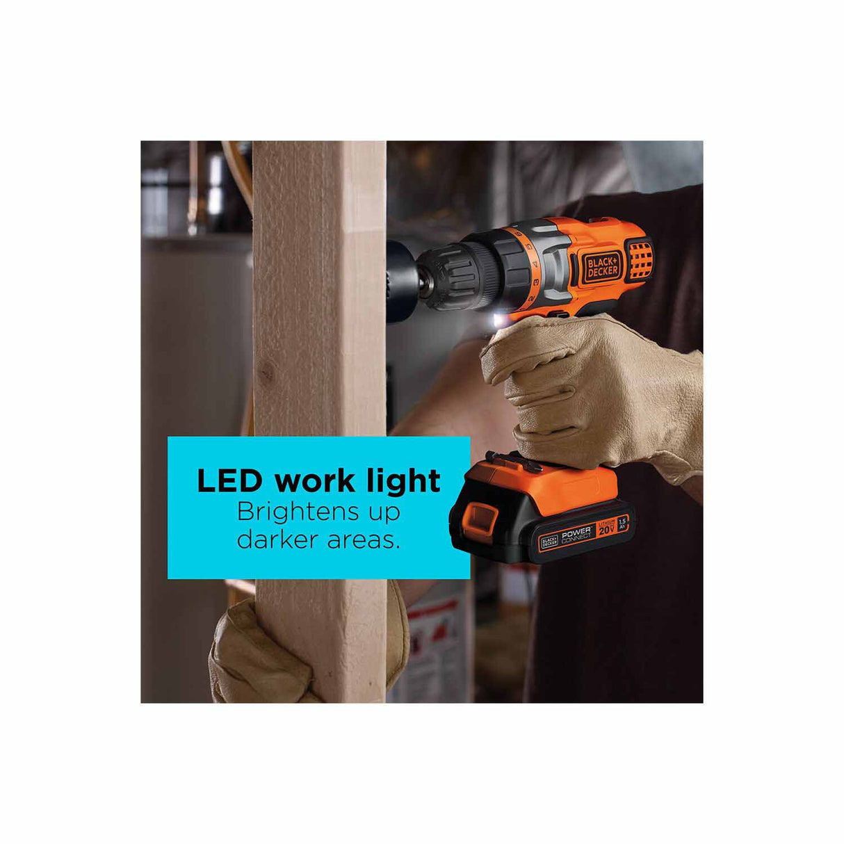 Black & Decker LDX220C 20V MAX* Lithium Cordless 2 Speed Drill (LDX220C) - 6