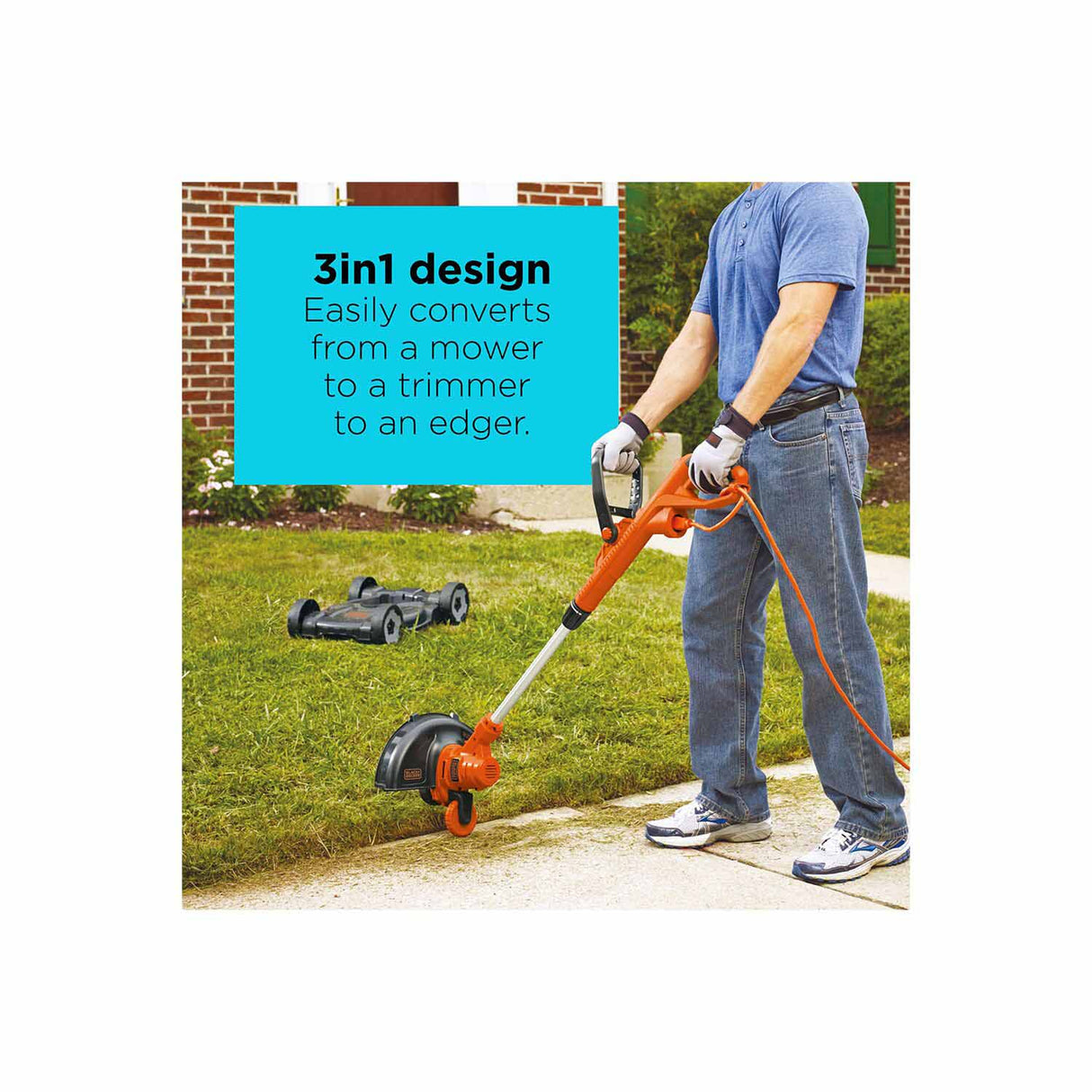 Black & Decker MTE912 6.5 Amp 12 in. Electric 3-in-1 Compact Mower (MTE912) - 3