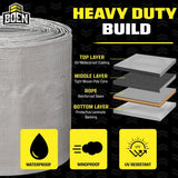 Boen ST-1620 16' x 20' Heavy Duty Silver Black Poly Tarp 10 Mil 14 x 14 Weave (1 Tarp) - 2