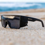 Bomber Eyewear BZ103 Buzz Safety Smoke Glasses with Removable Side Shields, Matte Black Frame - 8