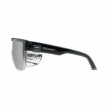 Bomber Eyewear BZ104 Buzz Safety Silver Mirror ANSI Z87+ Sunglasses with Removable Side Shields - 5